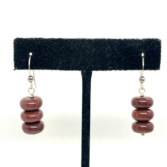 JAY KING DTR DESSERT ROSE TRADING RED GENUINE STONE 925 STERLING SILVER EARRINGS - Picture 1 of 14